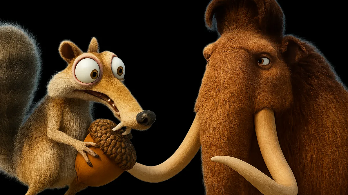 A Era do Gelo: Scrat, a noz e o mamute Manny