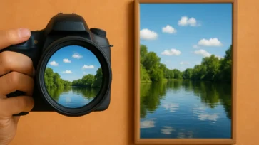 Como criam reflexos sem exibir câmera?