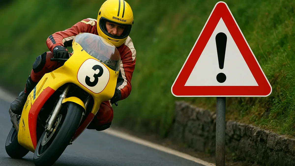 Joey Dunlop TT Ilha de Man motos corrida perigo