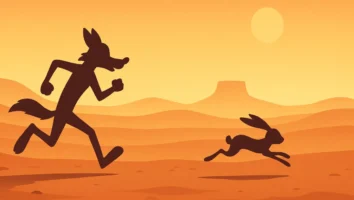 Coiote e Papa-Léguas: A perseguição icônica no deserto da TV!