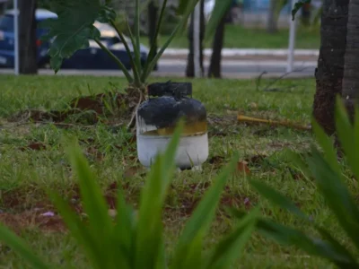 Botijão pega fogo e assusta antes do Arraial de Santo Antônio
