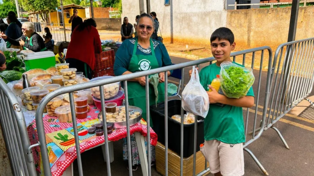 Lixo vira moeda para comprar alimentos em projeto escolar