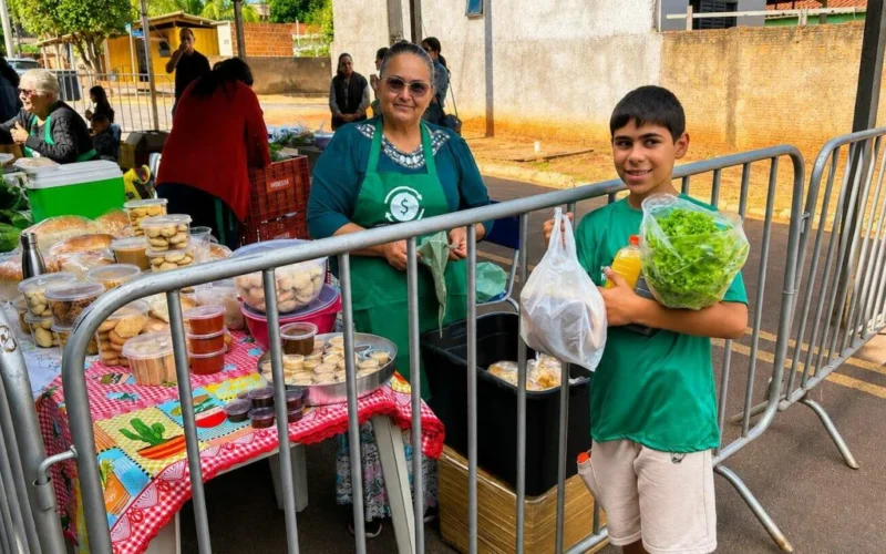 Lixo vira moeda para comprar alimentos em projeto escolar