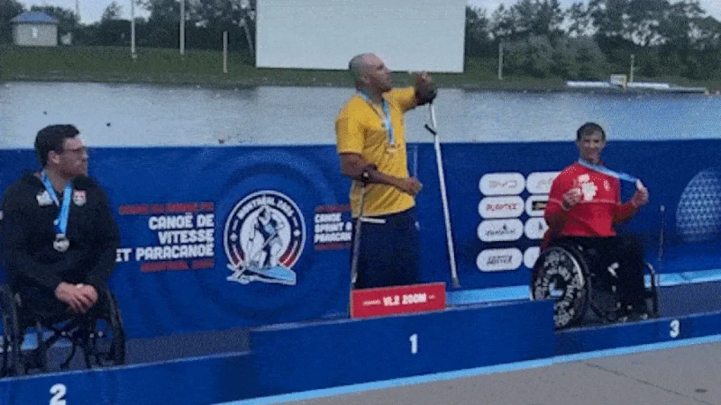 Fernando Rufino conquista ouro e celebra com shot de maple syrup