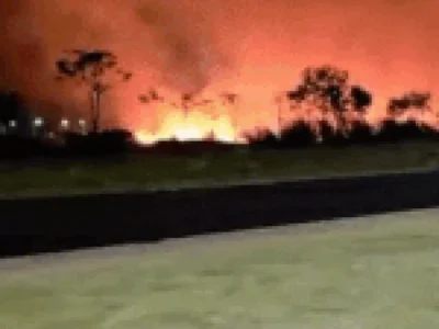 Incêndio de grande porte atinge mata em Chapadão do Sul
